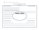 Non-fiction main idea and supporting details graphic organizer