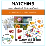 Non identical matching picture cards for autism and specia