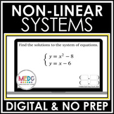 Non-linear System of Equations Task Cards Activity