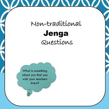 Preview of Non-traditional Jenga Questions