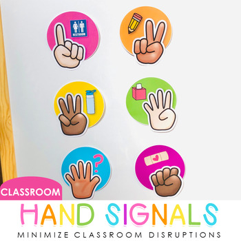 Preview of Non-verbal Classroom Hand Signals - Classroom Management (Rainbow)