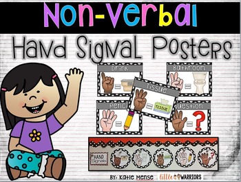 Preview of Non-verbal Hand Signal Posters {Free} {Classroom Management}