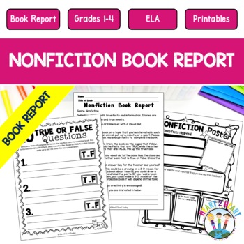 Preview of NonFiction Book Report Template Create a Test Nonfiction Informational Project