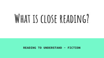 Preview of NonFiction Close Reading - Google Slides