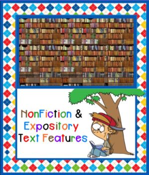 Preview of NonFiction/Expository Text Features Lesson and Activity SMARTBOARD