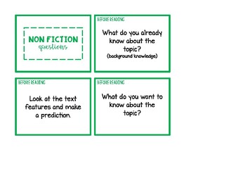 Preview of NonFiction Questioning Cards