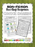 Non-Fiction Reading Response Choice Board Bundle