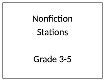 Preview of NonFiction Reading Stations