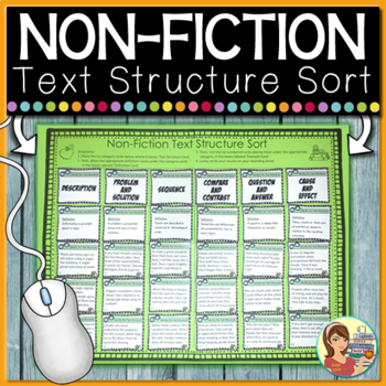 Preview of NonFiction Text Structure Sort (Print and Digital)