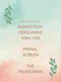 Nonfiction Analysis | Primal Screen and The Pedestrian | H