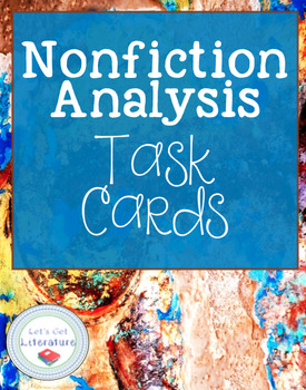 Preview of Nonfiction Analysis Close Reading Task Cards