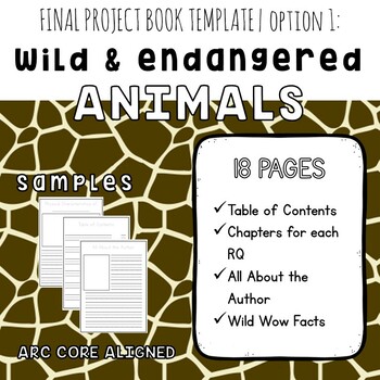 Preview of Nonfiction Animal Research Book Template