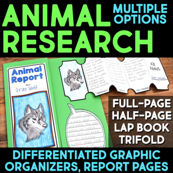 Preview of Animal Report Templates Information Research Writing Project Graphic Organizer 