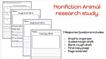 Preview of Nonfiction Animal research writing project