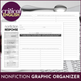 Nonfiction Article Response For ANY TEXT | Graphic Organizer