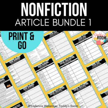 Preview of Nonfiction Article of the Week Lesson Bundle 1 - Discussion Questions & Answers