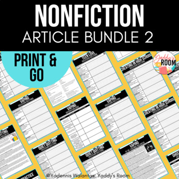 Preview of Nonfiction Article of the Week Lesson Bundle 2 - Discussion Questions & Answers