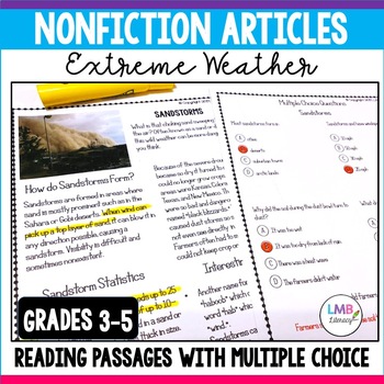 Preview of Nonfiction Articles on Extreme Weather , Reading Passages with Multiple Choice