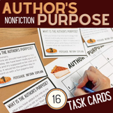 Nonfiction Author's Purpose Task Cards PIE - Persuade, Inf