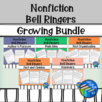 Preview of Nonfiction Bell Ringer - Growing Bundle