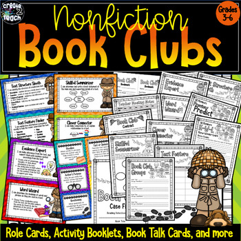 Preview of Nonfiction Book Club Literature Circles Book Review Activity