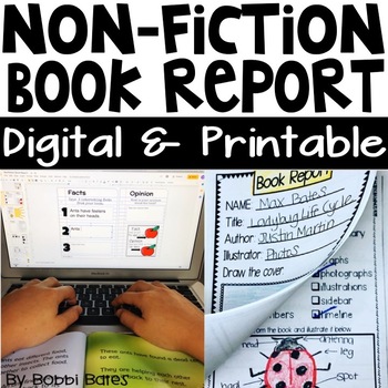 Preview of Nonfiction Book Report Print & Google Classroom™