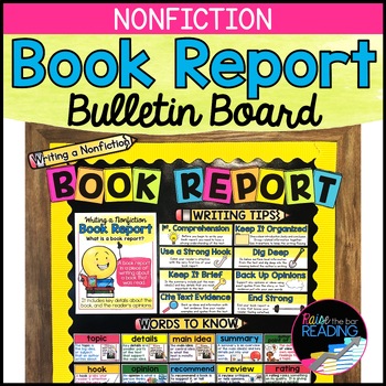 Preview of Nonfiction Book Reports Writing Bulletin Board, Informational Posters, Word Wall