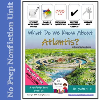 Preview of Nonfiction Book Study: What Do We Know About Atlantis? (Print + DIGITAL)