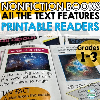 Preview of Printable Nonfiction Readers Nonfiction Books Levels G-K WITH TEXT FEATURES