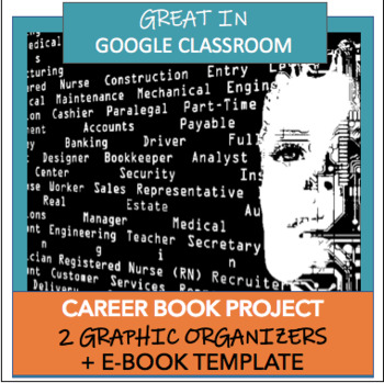 Preview of Nonfiction Career Book Research Project - Graphic Organizers + E-Book Template