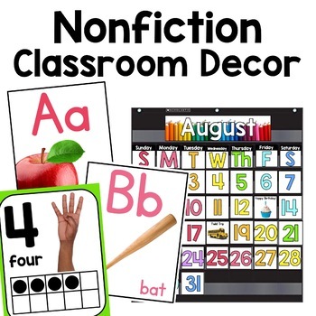 Preview of Nonfiction Classroom Decor Bundle | Real Pictures