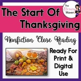 Nonfiction Close Reading - How Thanksgiving Became a Natio