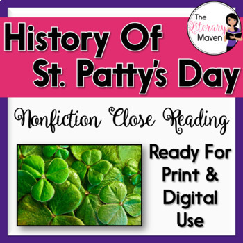 Preview of Nonfiction Close Reading - St. Patrick's Day & The Dark History of Green