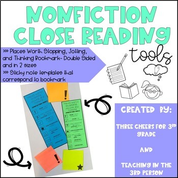 Preview of Nonfiction Close Reading / Stop, Jot and Think Tools