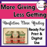 Nonfiction Close Reading - The Holidays: A Bit More Giving