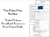 Nonfiction Close Reading: "UN: Broadband Access is a Human Right"