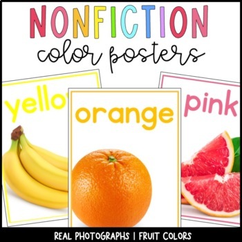 Preview of Nonfiction Color Posters | Real Pictures | English AND Spanish