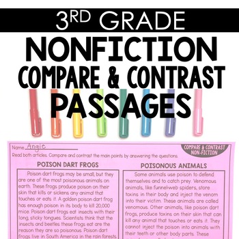 Preview of Nonfiction Compare & Contrast 3rd Grade Reading Toothy®