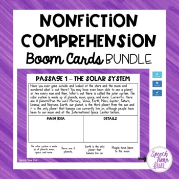 Preview of Nonfiction Comprehension BOOM CARDS™️ BUNDLE