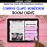 Nonfiction Context Clues Boom Cards Distance Learning