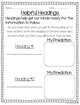 Nonfiction Conventions Reading Response Sheets by RaraDT | TpT