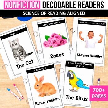 Preview of Nonfiction Decodable Readers Passages Books Decodables Science of Reading Center