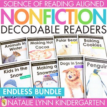 Preview of Nonfiction Decodable Readers Science of Reading Differentiated Decodable Bundle