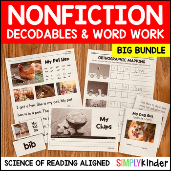 Preview of Nonfiction Decodable Readers w/ REAL Pictures, Decodables, Passages, Activities