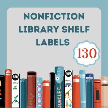 Preview of Nonfiction Dewey Library Shelf Labels Tag Dividers Great For Demco Shelf Markers