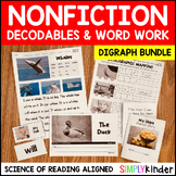Nonfiction Digraphs Decodable Readers w/ Real Pictures & W