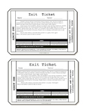 Nonfiction Exit Tickets Grade 5