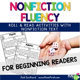 Nonfiction Fluency {Beginning Readers} - Roll and Read Activities