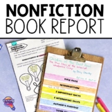 Nonfiction Genre Book Report Layered Flap Book Project & Rubric