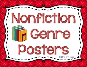 Preview of Nonfiction Genre Posters: Biography, Autobiography, Informational Text, and More